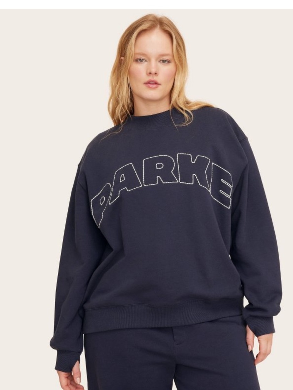 NWT Women's Mockneck Pullover Sweatshirt - Parke x Target Navy Blue L/XL